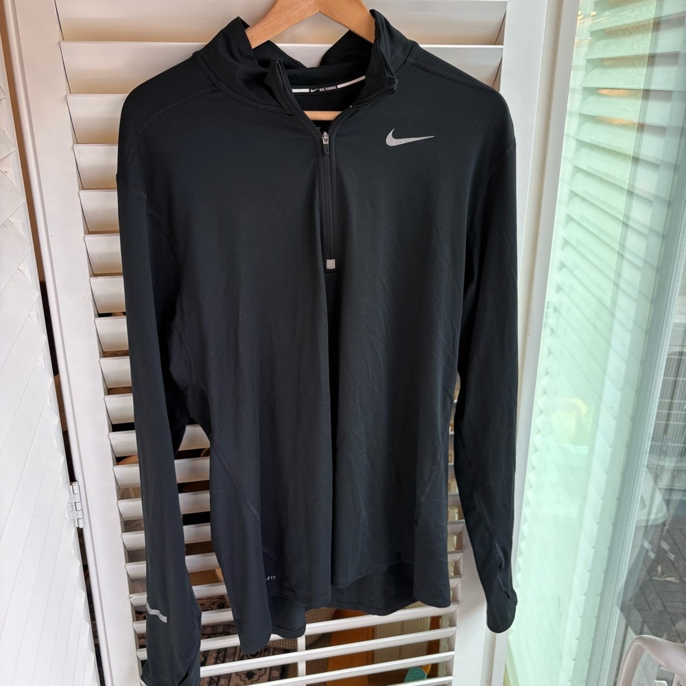 Nike DriFIT Black Half-Zip Running Pullover
